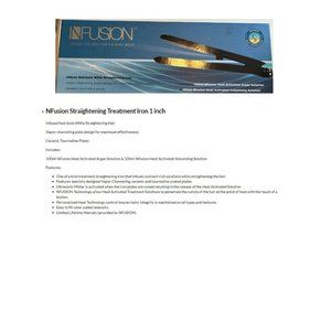 NFusion 1" straightener NIB Never Used!